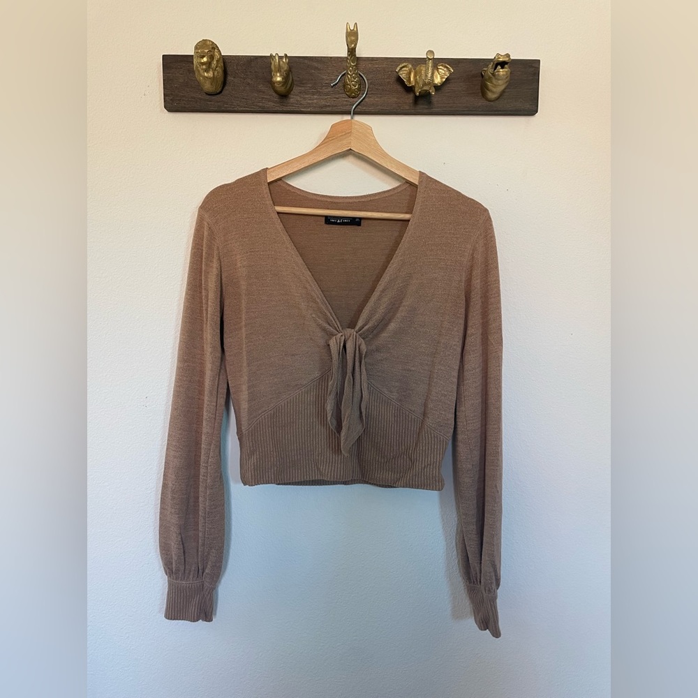 Abercrombie Tan Soft Knit Blouse